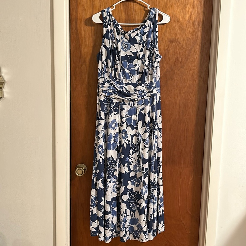 Denim floral dress